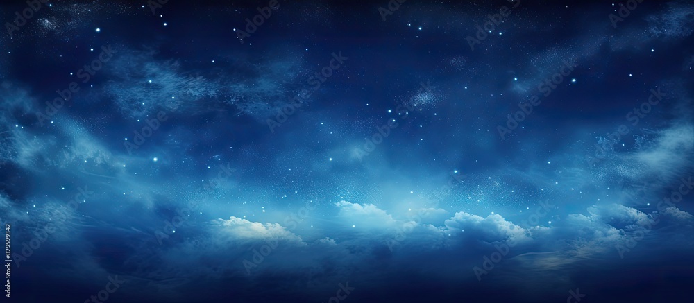 Poster the night sky with the milky way and stars is stunning. copy space image. place for adding text and 
