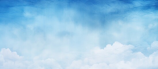 Texture paper with a watercolor background of blue sky perfect for showcasing a copy space image