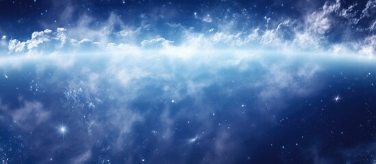 A majestic view of the Milky Way galaxy filled with stars space dust and a vast expanse of the universe in a stunning copy space image