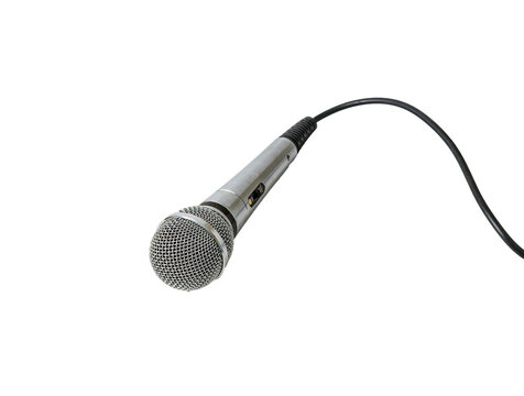 microphone on an isolated background