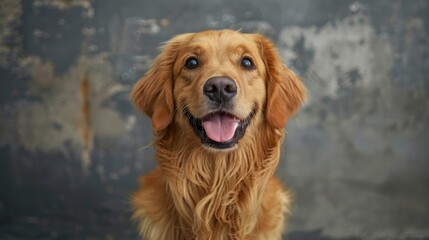 close-up portrait red dog golden retriever labrador,generative ai,3d render.