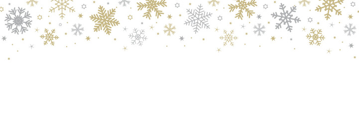 bright banner christmas card with snowflake border vector illustration