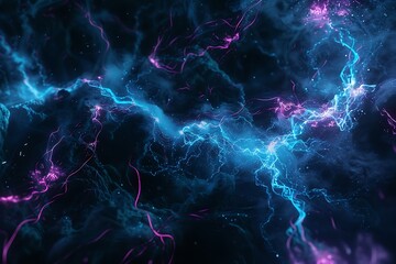 A network of bioluminescent vines, weaving across a dark, cavernous background, leaving trails of vibrant light in their wake. 3D render.