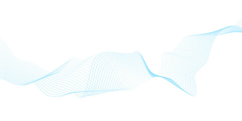 Fototapeta premium Digital futuristic technology concept banner background. Wave business curve lines on transparent background. Abstract wavy ocean line and future technology, business, voice, sound, music, poster, ban