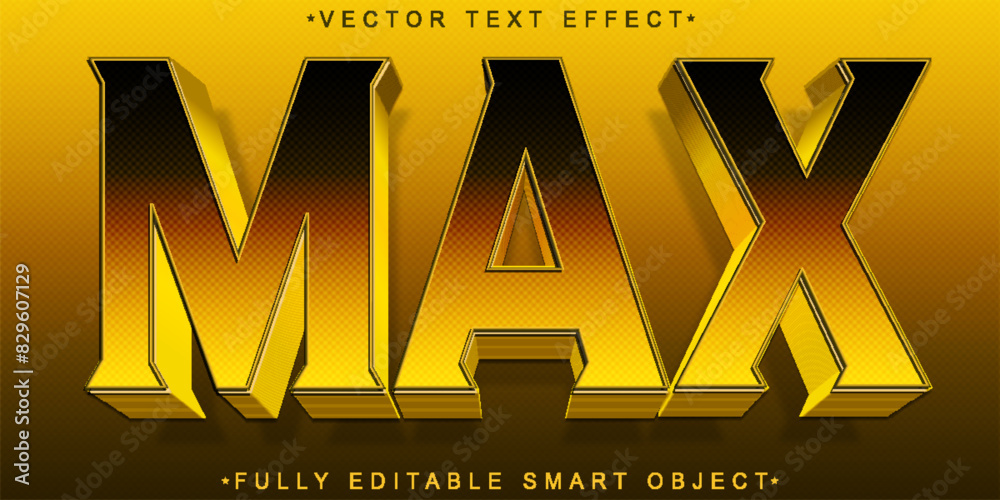 Poster orange dark max heroes vector fully editable smart object text effect