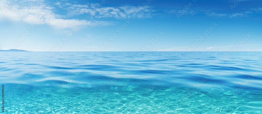 Poster A tranquil aqua sea water surface with copy space image