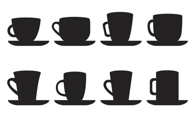 cup logo set, cup icon set vector.