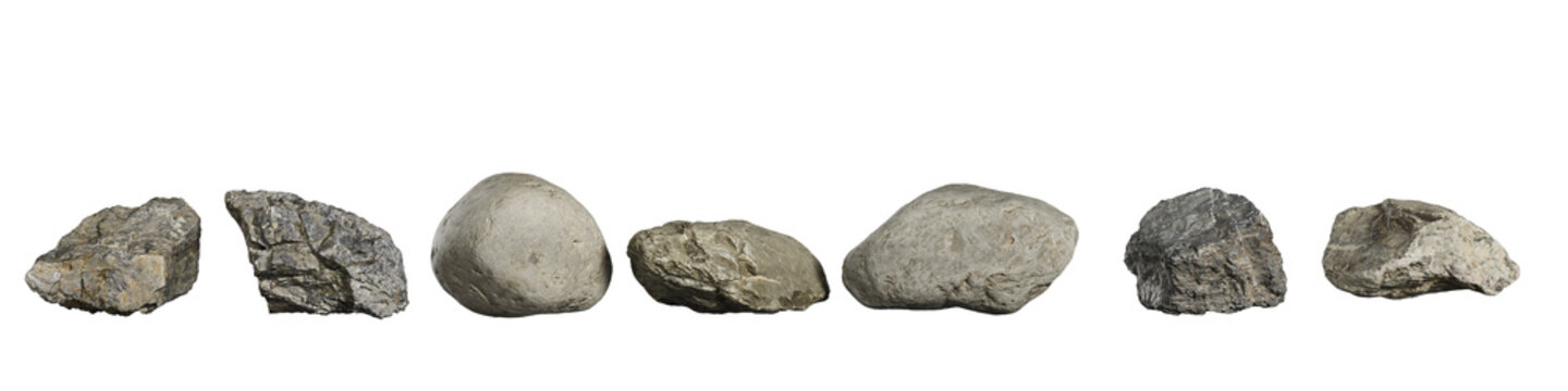 rock isolated on white background