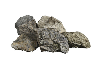 Obraz premium rock isolated on white background