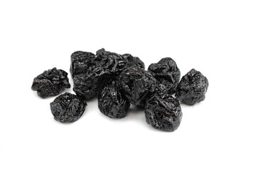Dried prune isolated on white background. Dried plum - prunes isolated 