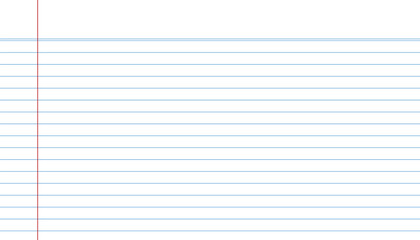 Blank white worksheet exercise book, lined notebook paper, back to school vector design, notebook paper background