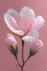 Pink Flower on Pink Background