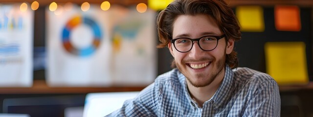 Obraz premium Joyful Actuary Specializing in Numbers A Rewarding Career in Finance
