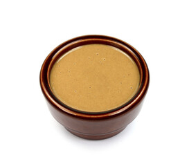 Sesame sauce. Tahini isolated on white background