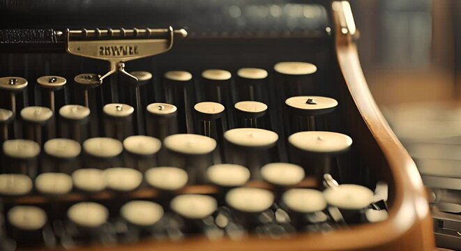Old typewriter in a library.