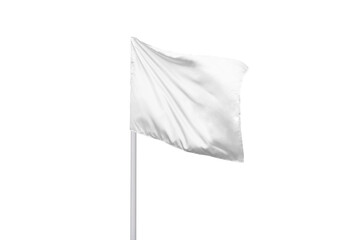 White corner flag transparent, isolated, ideal for logo or brand promotion, emphasizing sports marketing © Stanisic Vladimir
