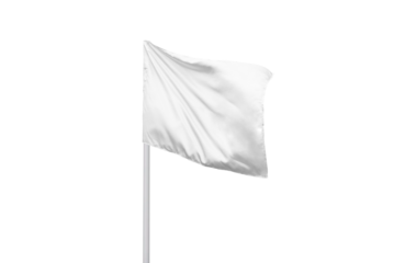 White corner flag transparent, isolated, ideal for logo or brand promotion, emphasizing sports marketing