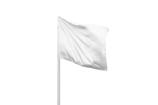 White corner flag transparent, isolated, ideal for logo or brand promotion, emphasizing sports marketing