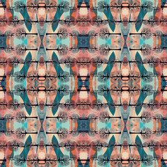 Fototapeta premium seamless pattern with nature elements, fashion print, ornament, decorative texture