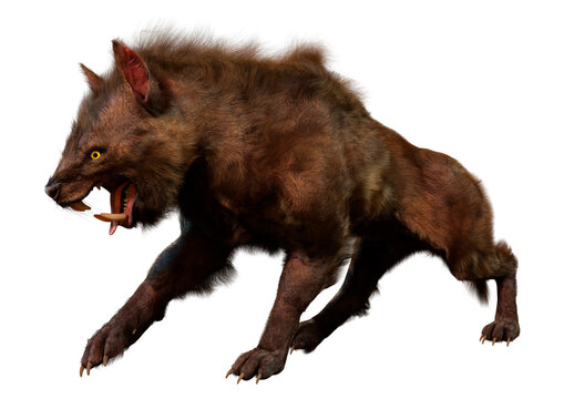 3D Rendering Varg on White