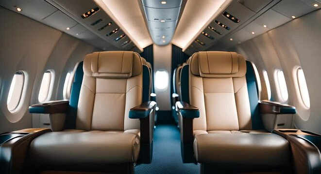 First class seats on an airplane.
