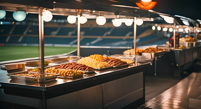 Food stand in a stadium.