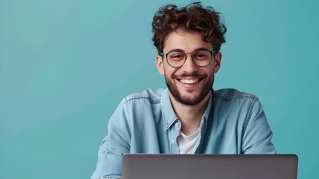 Joyous Young Screenwriter Crafting the Next Great Story A Portrait of Creative Success