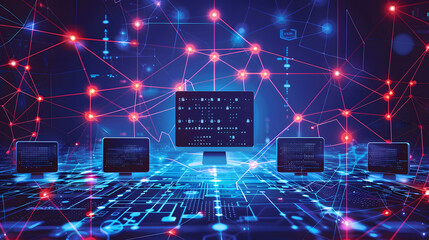 Graphic Representation of Multiple Computers Networked