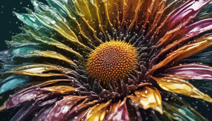 Fototapeta premium Sonnenblume. Vektor.