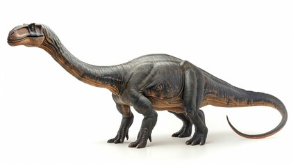 Fototapeta premium Majestic Diplodocus Stretching Neck in White Studio - Prehistoric Dinosaur Safari Concept