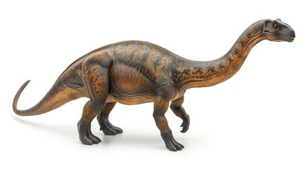 Obraz premium Majestic Diplodocus Dinosaur in Tranquil Pose on White Background