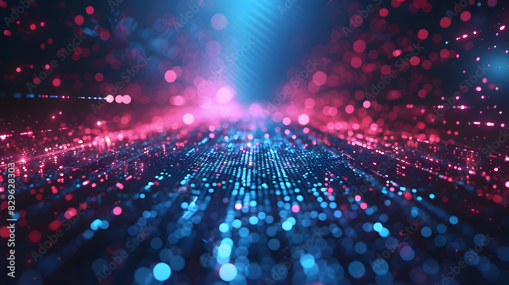 Wall mural abstract futuristic background data transfer. technology concept. futuristic cyberspace background