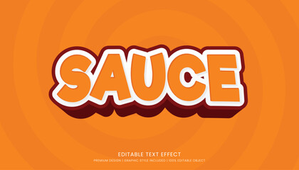 sauce text effect editable template background