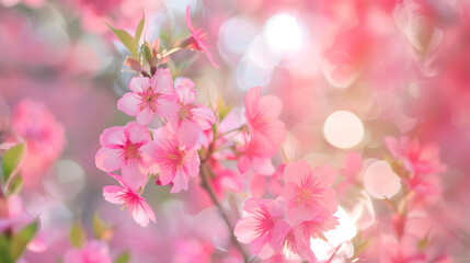 Fototapeta premium Spring background blur. Generative AI.