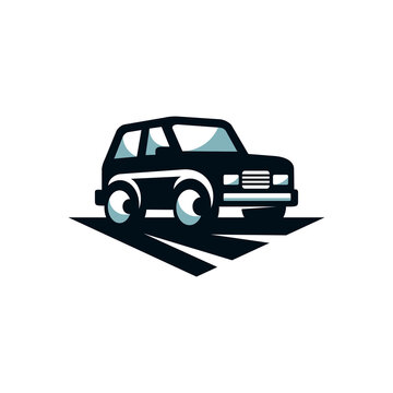 car logo with SUV type and modern design vector concept