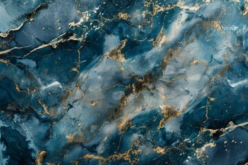 A detailed view showing the blue and gold swirls of a marble texture