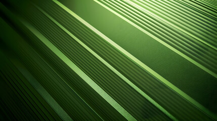 Tech green stripes textured background. Generative AI.