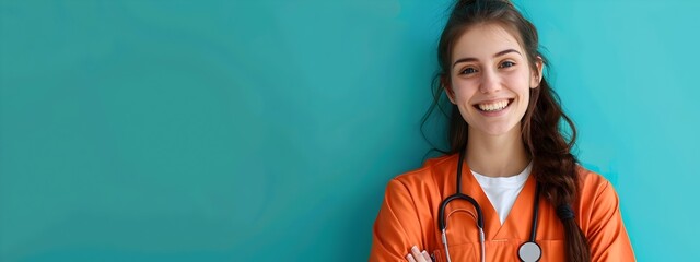 Youthful Compassion in Action A Cheerful Hospital Volunteer Dedicated to Caring