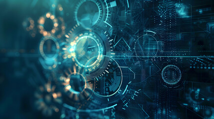 Obraz premium transformation technology innovation texture background. Generative AI.