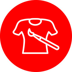 Shirt Design Line White Circle Red Icon Design