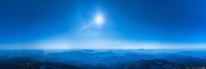 Fototapeta premium blue sky ,clean sky, coastline, panorama, aspect ratio 3:1, panoramic