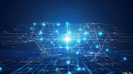 Digital technology world. Business virtual concept. Vector background