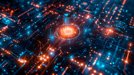 Naklejka premium Abstract technological background with various technological ele