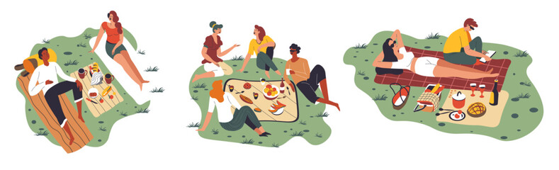 a Casual Outdoor Picnic Illustration