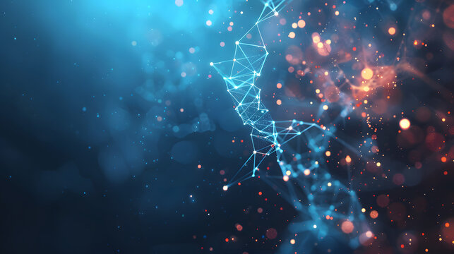 Abstract DNA technology Science medical concept Futuristic background. Futuristic DNA Technology Design Abstract Science Background with DNA