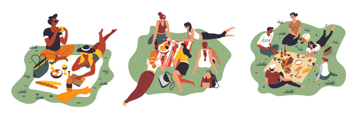 a Casual Outdoor Picnic Illustration
