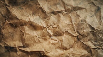 Close-up of distressed brown paper with vintage creases.