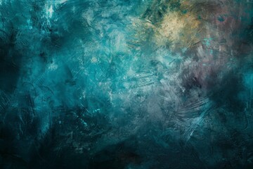 Obraz premium Blue-Green gradient background grainy noise texture. Beautiful simple AI generated image in 4K, unique.