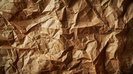 Brown paper with a retro feel and crumpled surface.