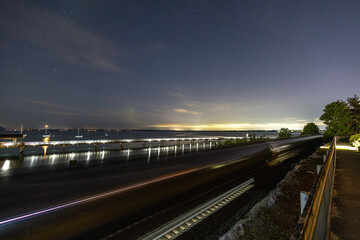 railway at night